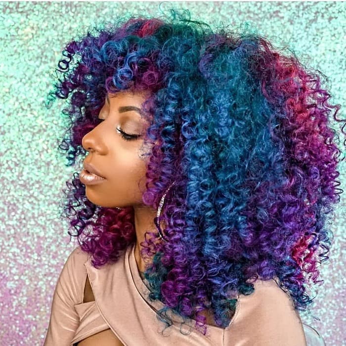 Unicorn Curls on Long Hair