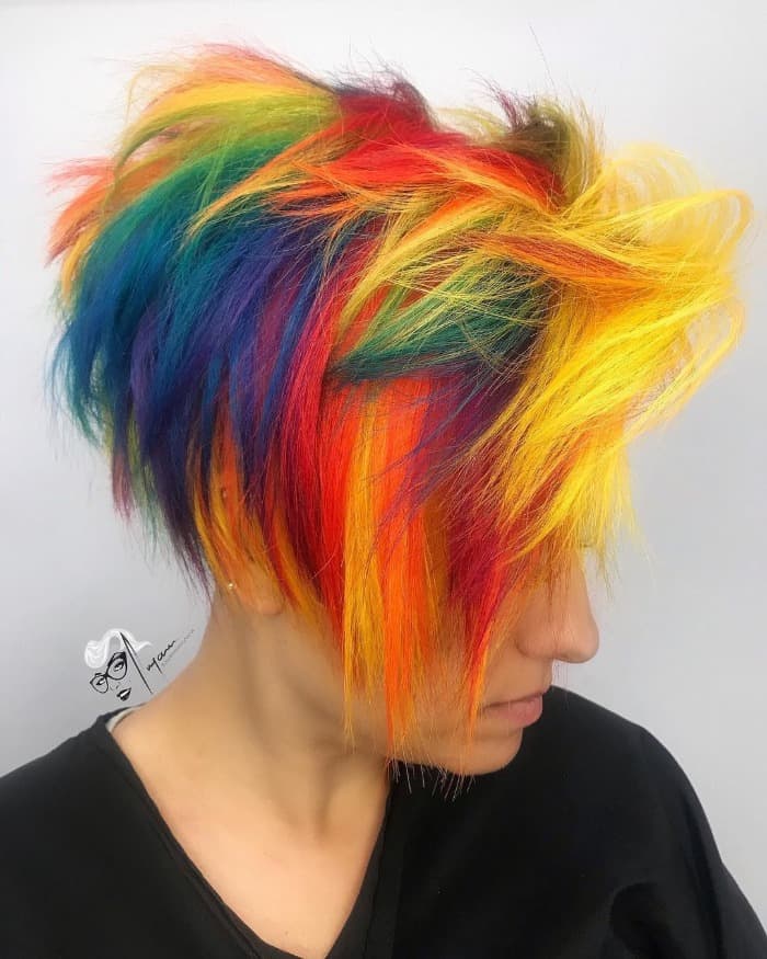 Splash Of Color + Bob Haircut