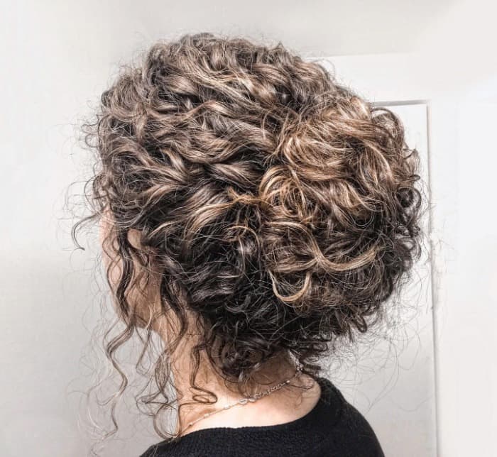 Curly Low Bun