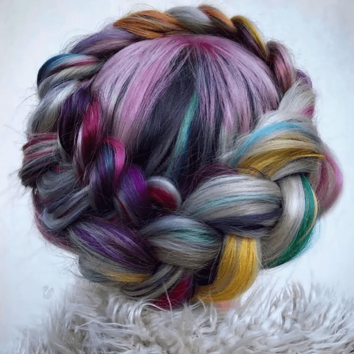 Braided Crown hairstyle for women over 60
