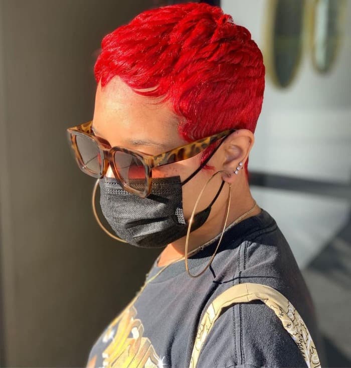 Bright Red Pixie