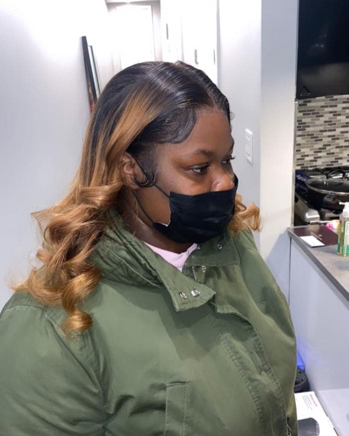 Medium-Length Hairstyles with Red Highlights