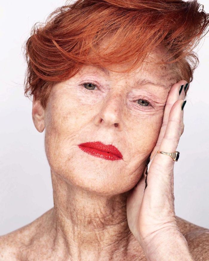 Razor Cut Red Pixie hairstyle for women over 60