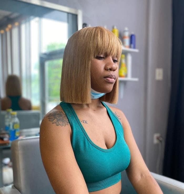 Shoulder Length Style With Bangs