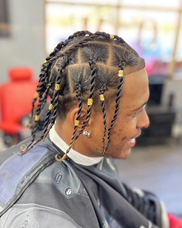 Twists with Temple Fade
