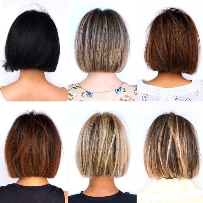 Image of Blunt cut inverted bob with highlights