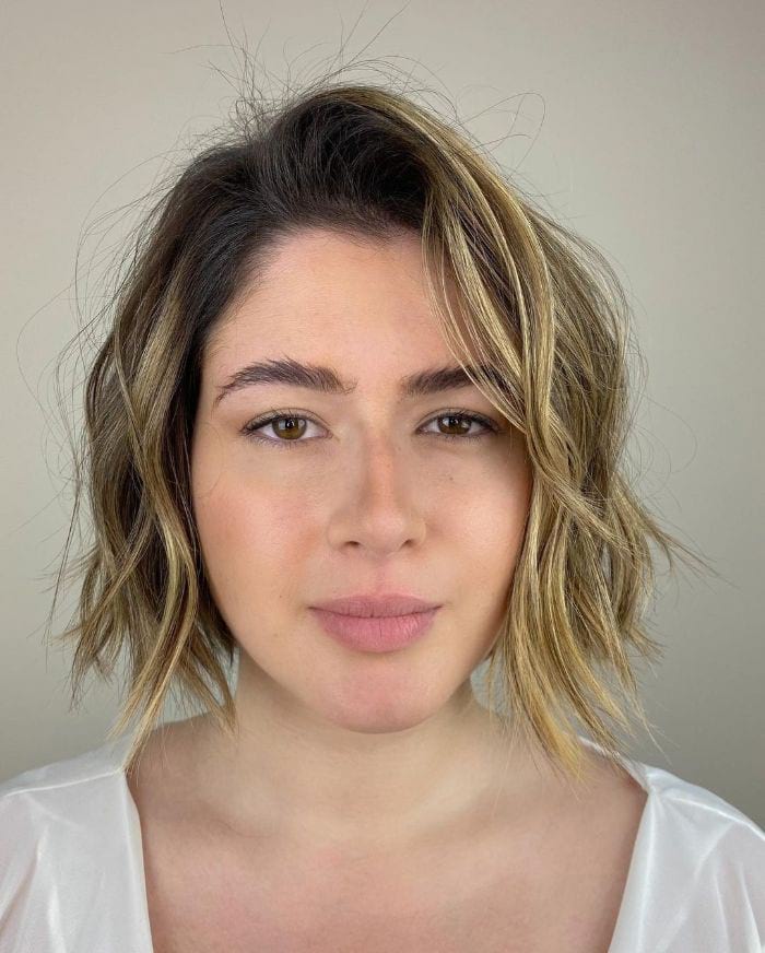 Blunt Bob with Side-Swept Bangs