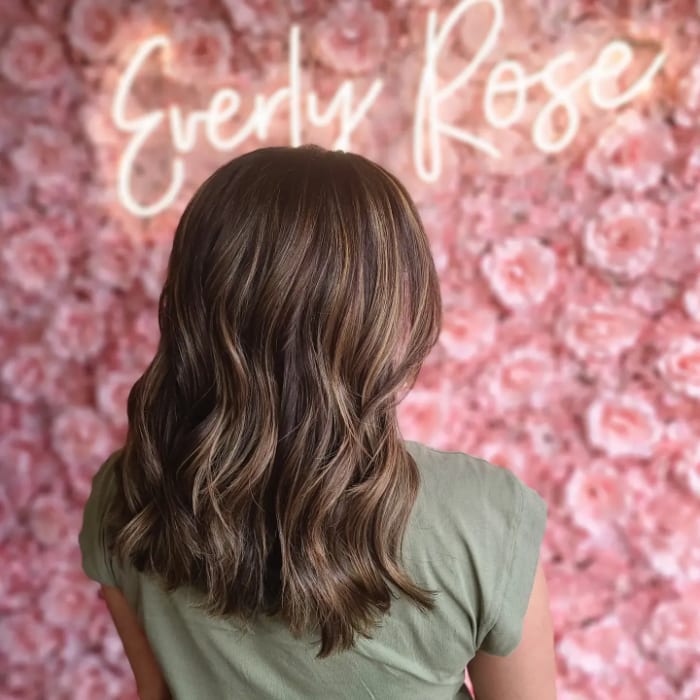 Brown and Blonde With Honey Highlights