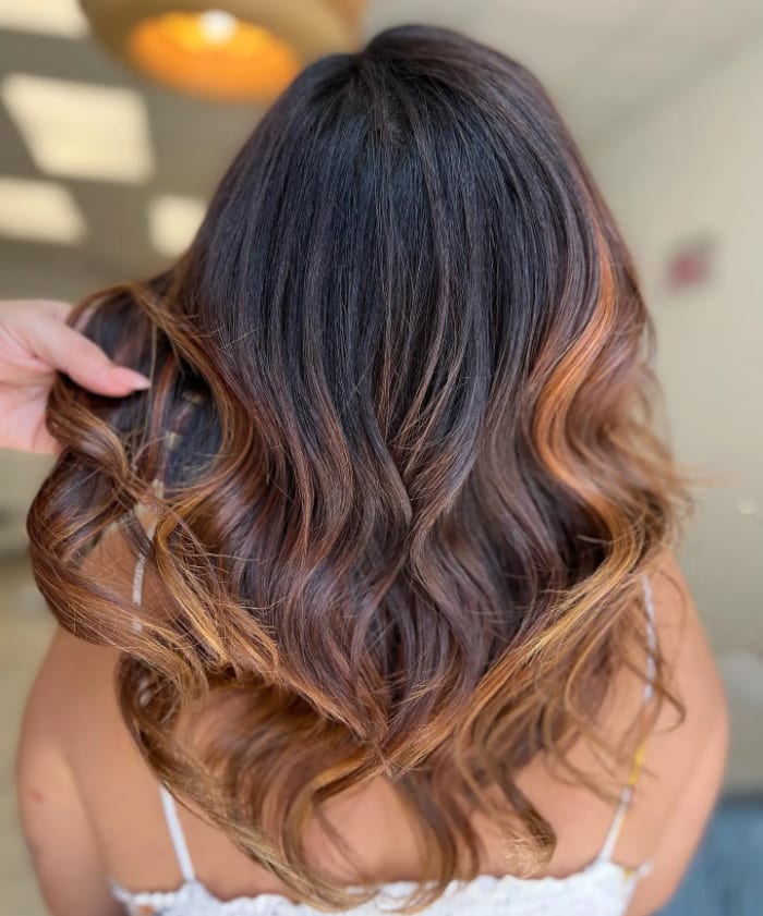 Cinnamon Balayage Bob