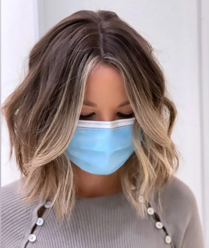 Shaggy Bob with Blonde Balayage