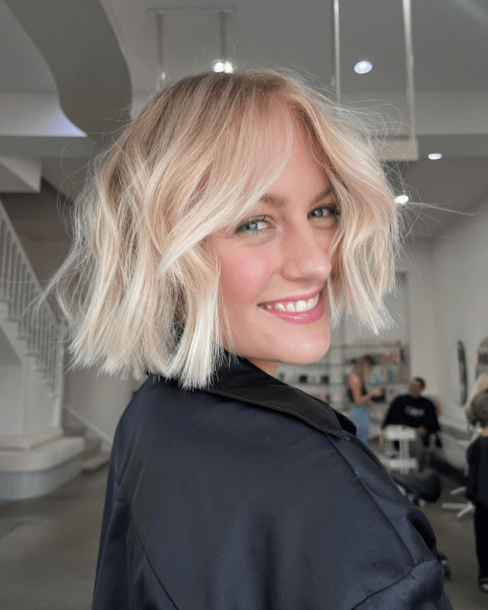 Choppy Blonde Bob