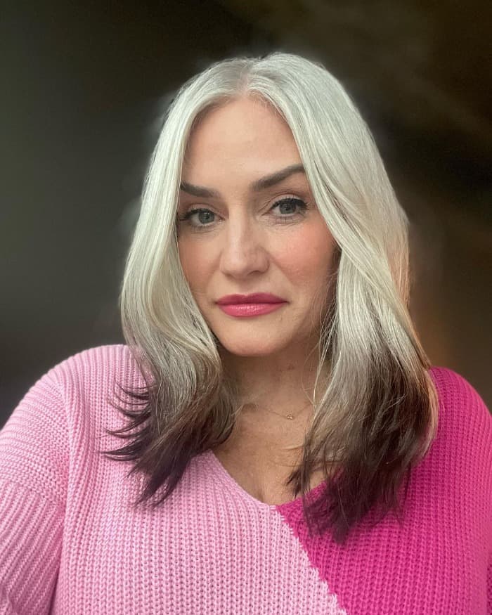 Shoulder-Length Shag for Older Women