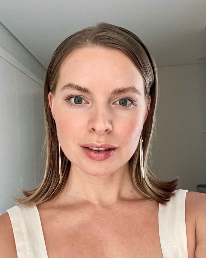Slicked Back Shoulder-length Hair