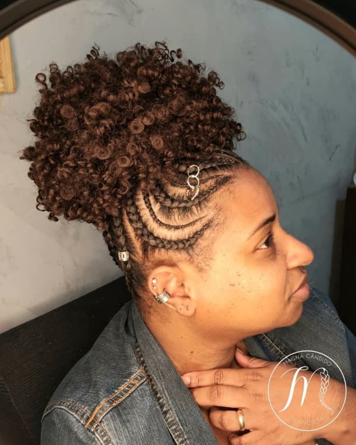 Braided Ponytail with Curls