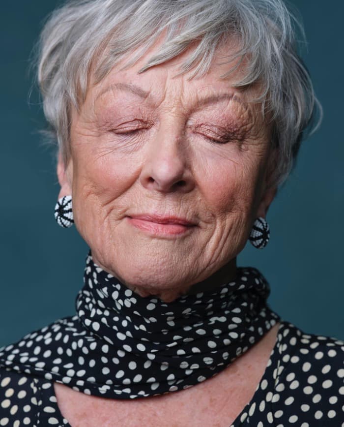 Gray Cropped Pixie for Oval Faces