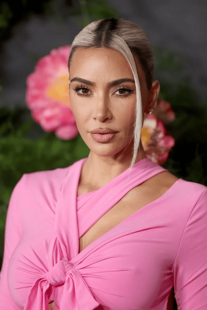 Center-Parted Low Bun