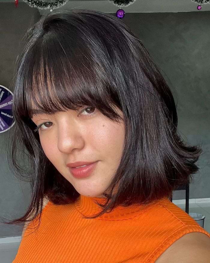 French Bob with Long Bangs