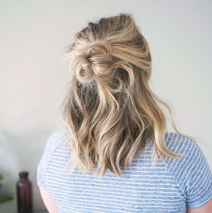 Half-Up, Half-Down Topknot