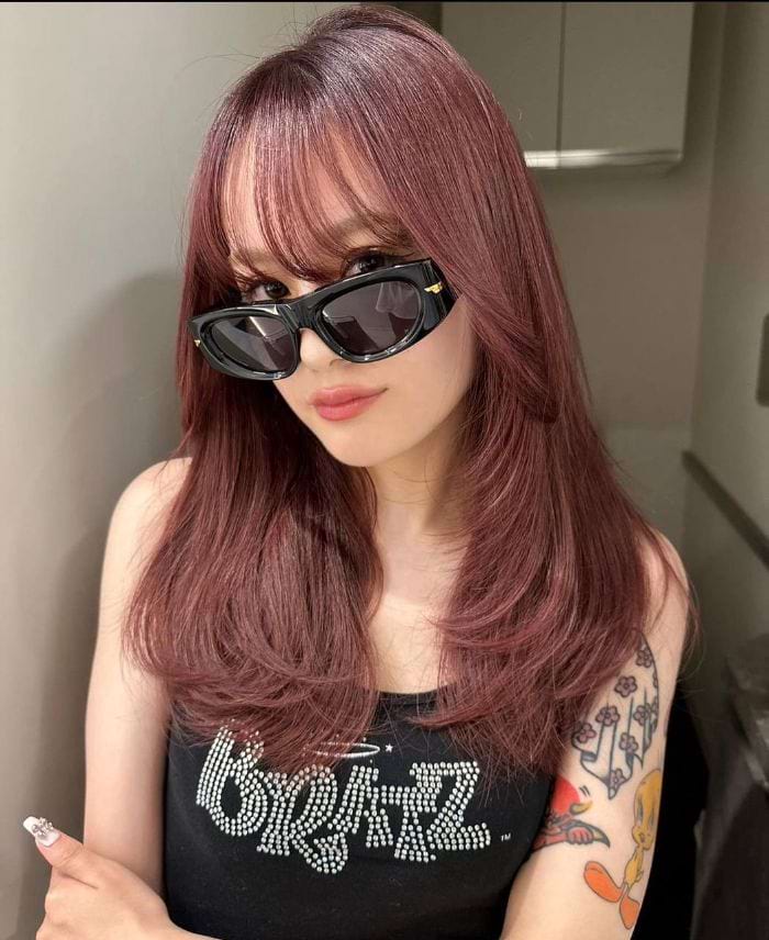 Medium Cut with Textured Bangs