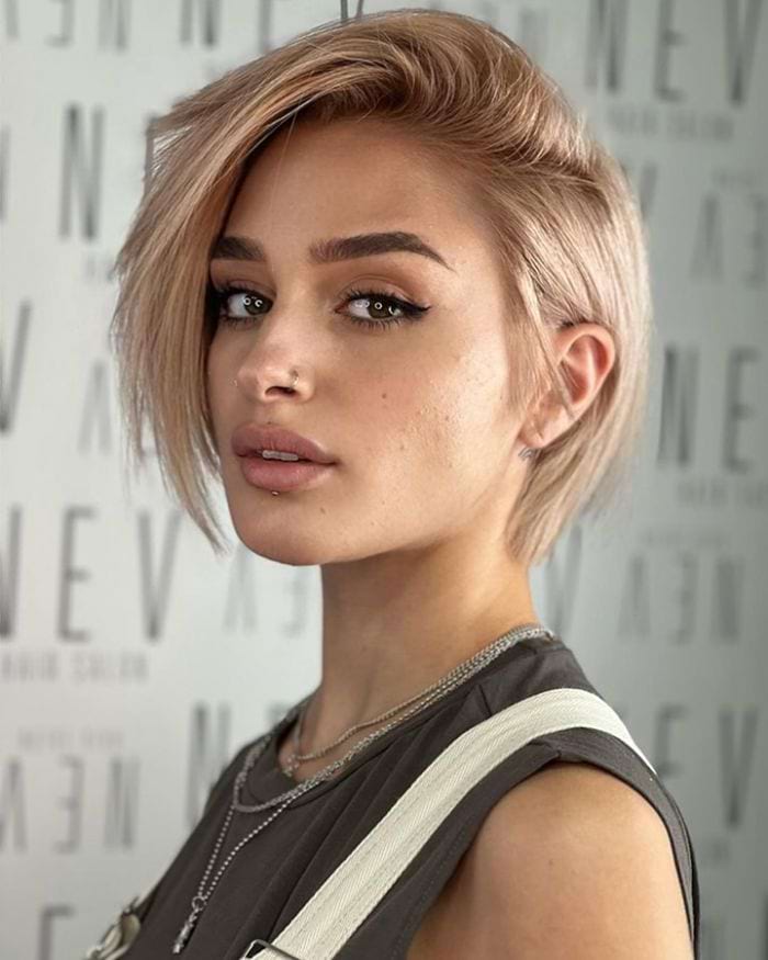 Side-Parted Pixie